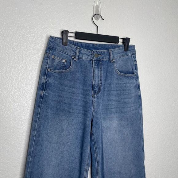 HDLTE Womens Jeans Size 29 Denim Blue Medium Wash High Rise Straight Leg - Picture 8 of 14